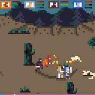 4 players Gameplay. 64x64 ill-fated, indie video game beat 'em up with RPG elements by Biim Games. Couch co-op Multiplayer.