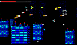 8 Bit Horizontal Shooter in Pixel Art. Sample demo Template.