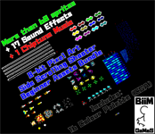 8-Bit Shooter All Assets. Black Background.