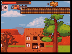 FPS on Rails template. Destructable tilemap and machine gun in use.